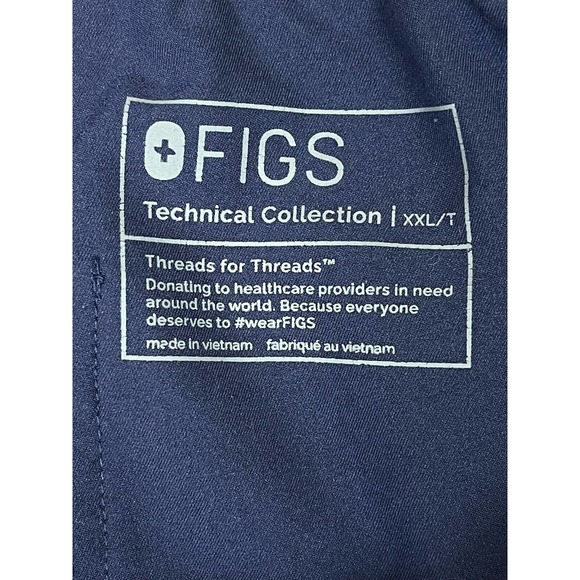 FIGS Technical Collection Cairo Blue Mens‎ 2XL Scrub Bottoms - Picture 9 of 12